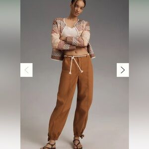 Anthropologie Rust Drawstring Trousers NWOT